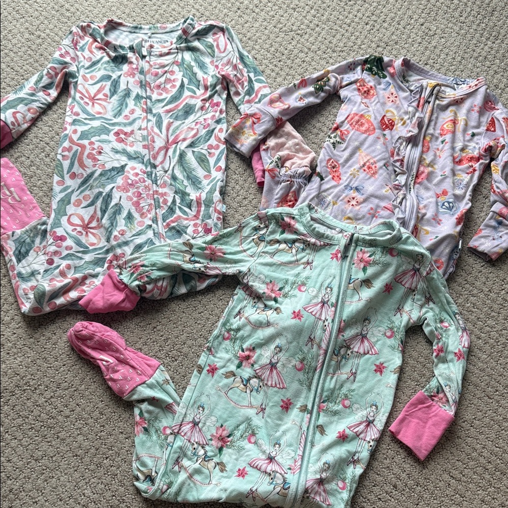 Posh Peanut Christmas Footies (3) 9-12 months